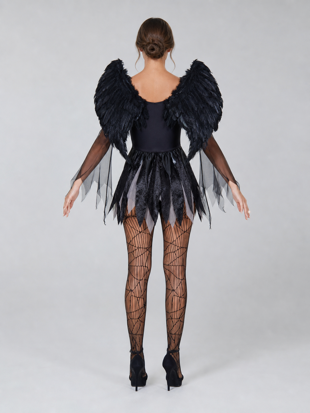 Dark Angel Costume with Wings and Halo