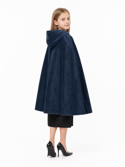 Blue Hooded Costume Cloak for Cosplay
