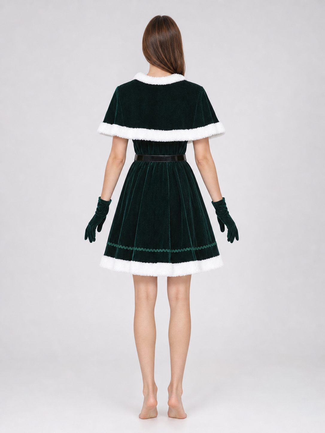 Reindeer Costume: dress, cape, and accessories