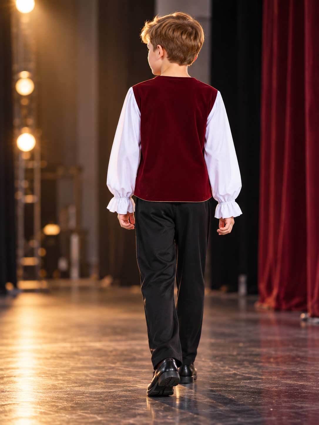 Children's Stage Costume in Russian Folk Style back view
