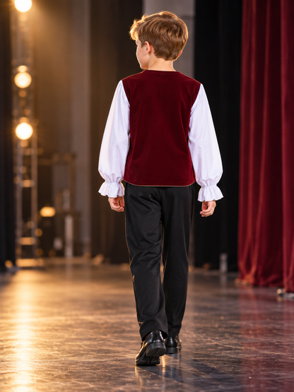 Children's Stage Costume in Russian Folk Style back view
