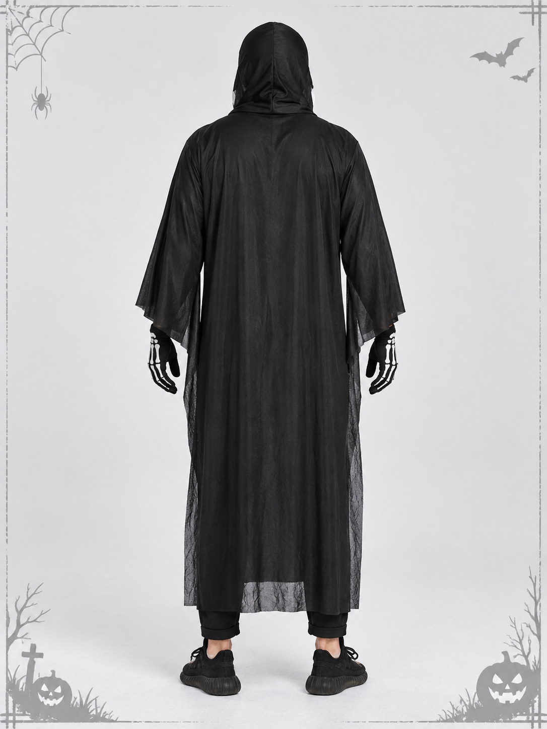 Skeleton Halloween Costume with Mask and Gloves