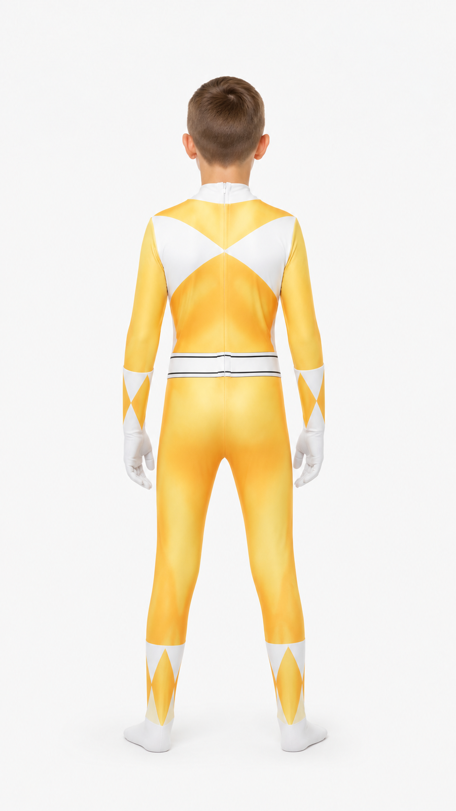 Children’s Superhero Jumpsuit Costume with Mask back view