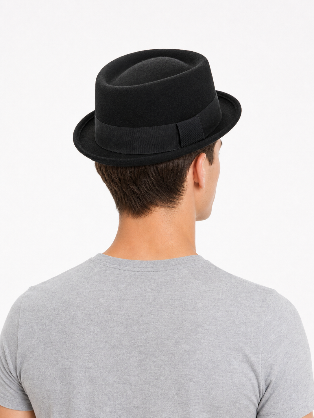Black Carnival Fedora Hat with Ribbon