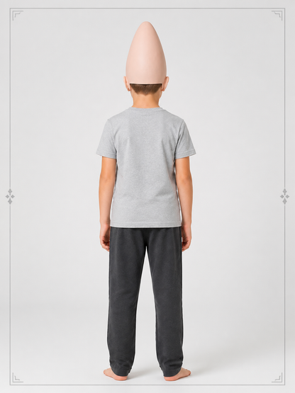 Cone-Shaped Skin-Tone Carnival Mask for Halloween and Cosplay back view