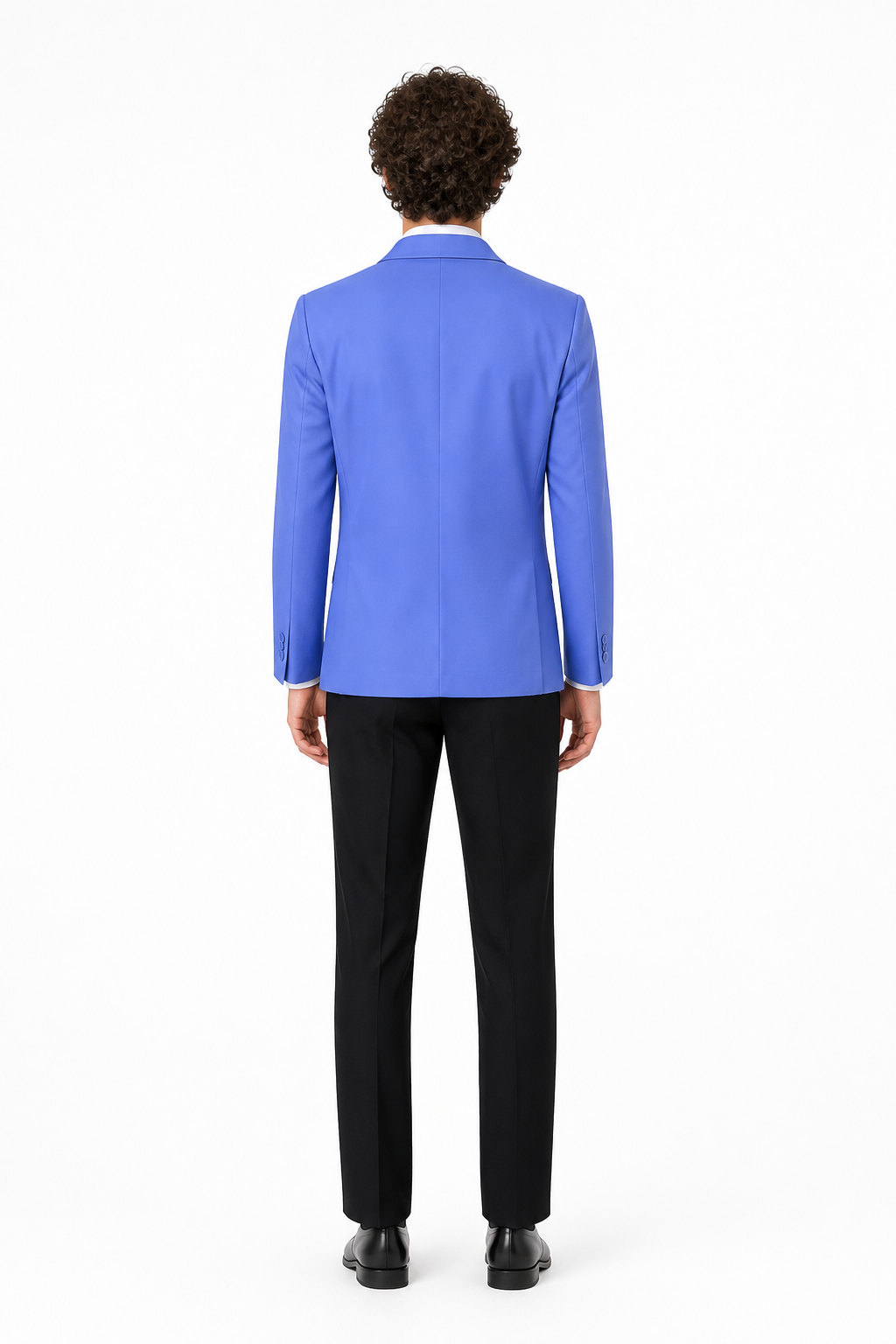 Blue School Cosplay Costume with Tie back view