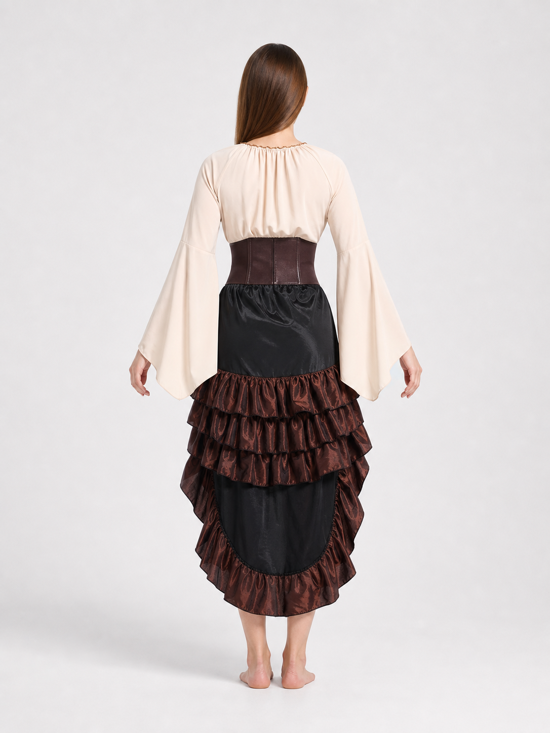 Steampunk Costume Dress with Ruffles