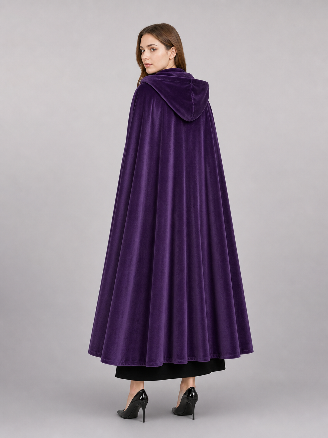 Purple Carnival Cloak with Hood
