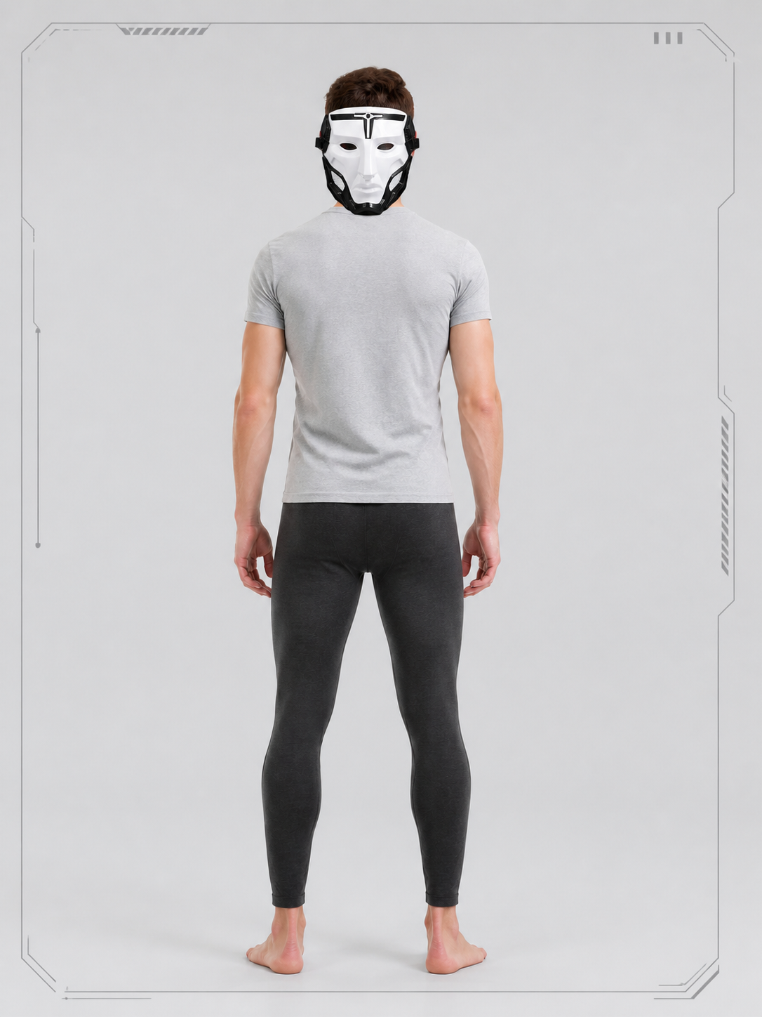 Geometric White and Black Cosplay Mask