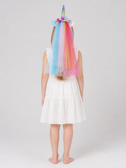 Unicorn Carnival Headband for Halloween back view