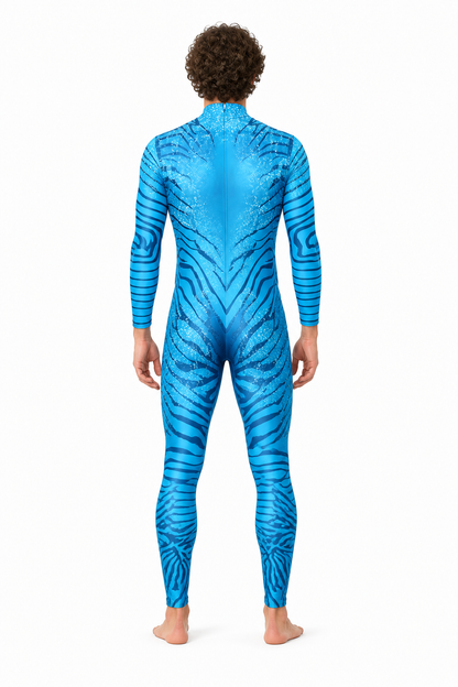 Avatar Alien Jumpsuit, Blue One-Piece back view