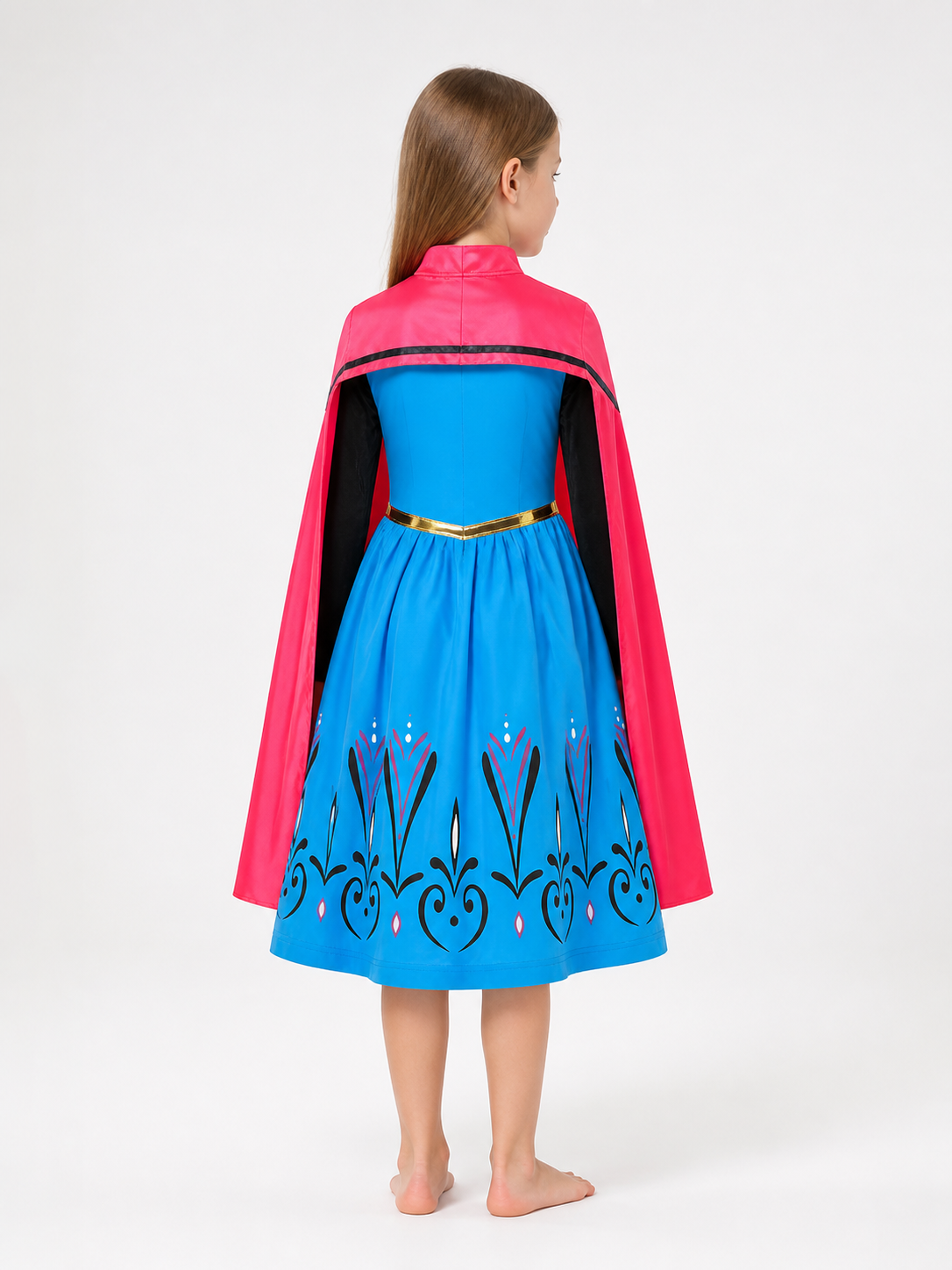 Princess Costume with Pink Cape for Halloween