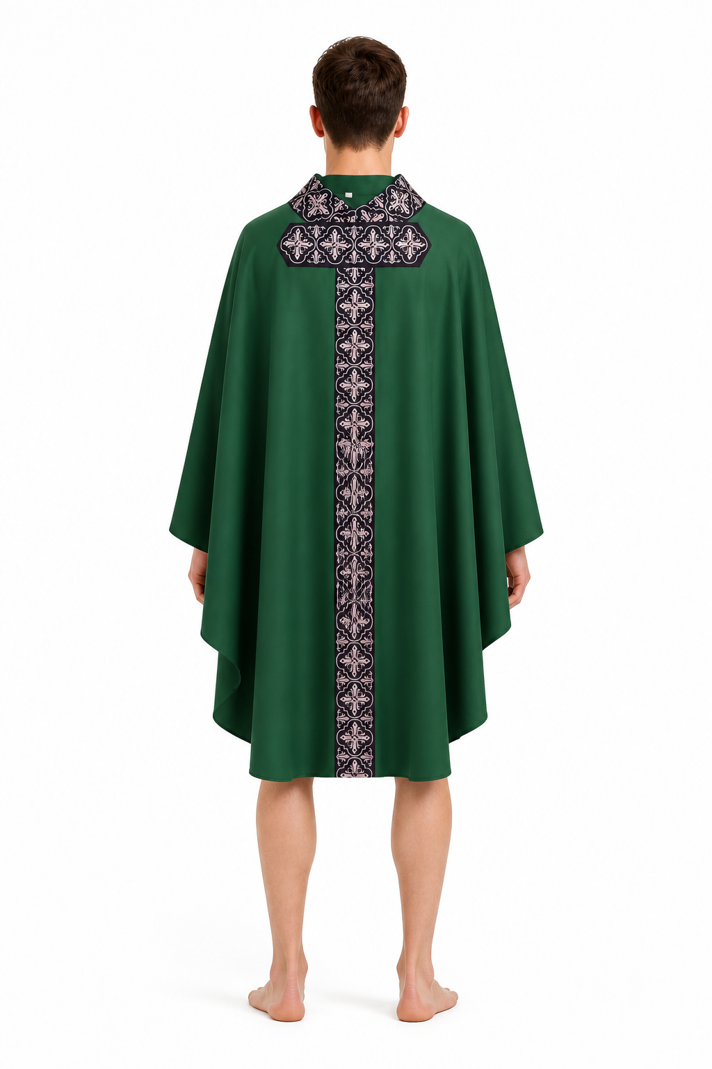 Cloak with a Geometric Pattern for Cosplay back view
