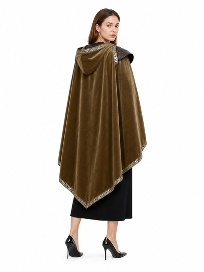 Brown Asymmetrical Carnival Cape