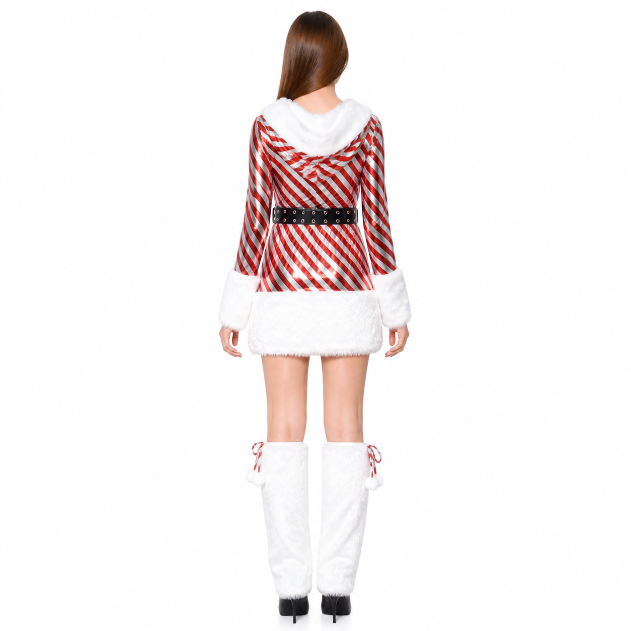New Year's Striped Hooded Carnival Costume