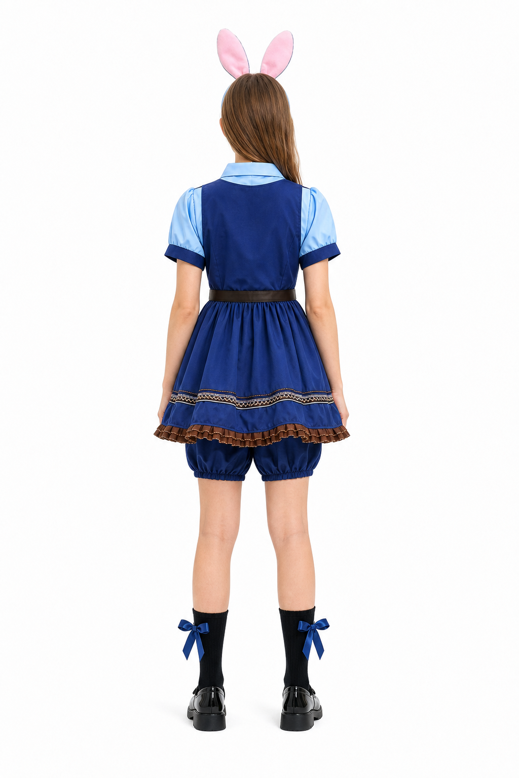 Police Uniform Dress Costume for Cosplay back view