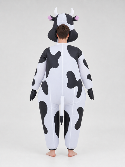 One-Piece Cow Costume with Hood for Halloween