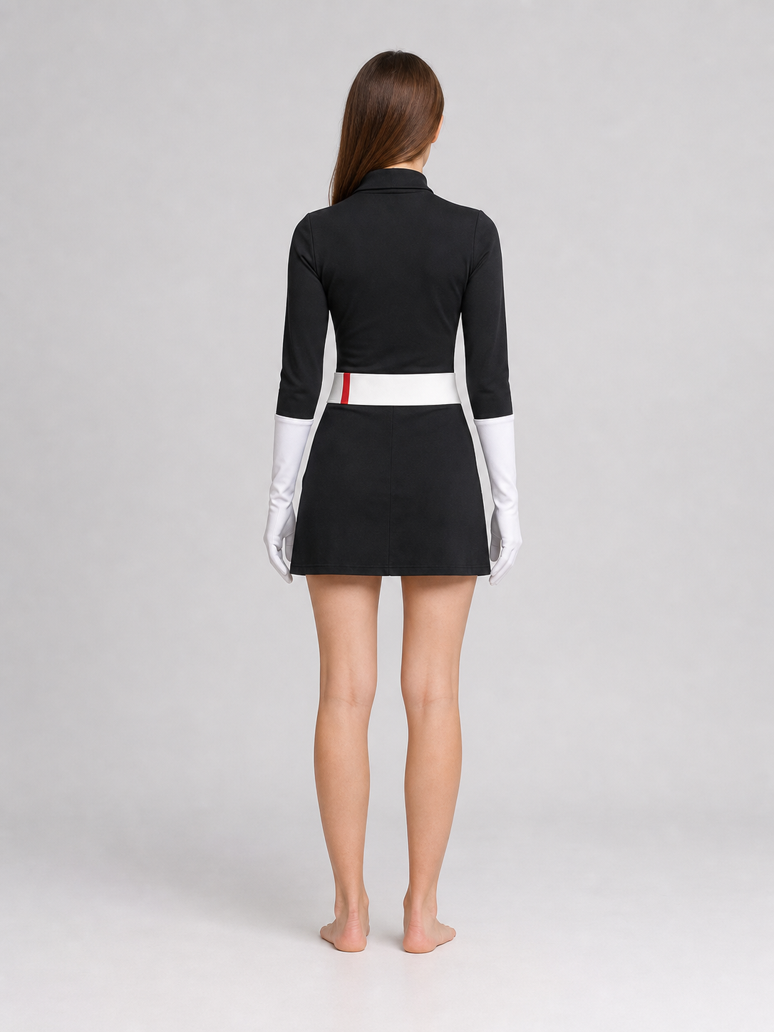 Kojiro Cosplay Dress, Black with Red Letter R