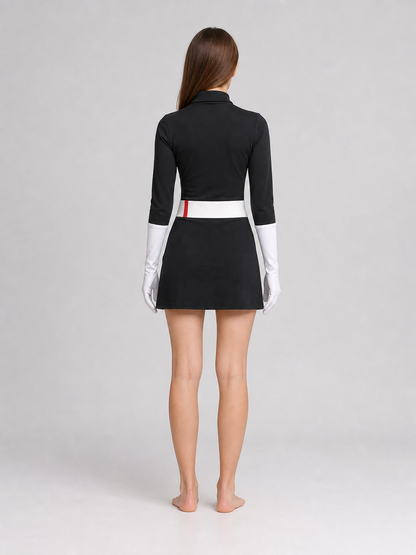 Kojiro Cosplay Dress, Black with Red Letter R