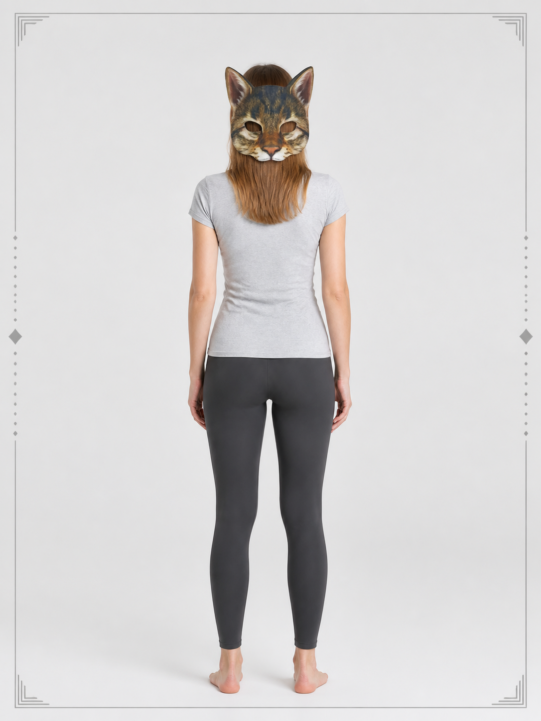 Cat Carnival Mask for Halloween and Cosplay back view
