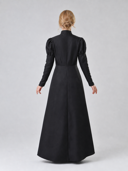 Witch Costume: Dress with Collar back view