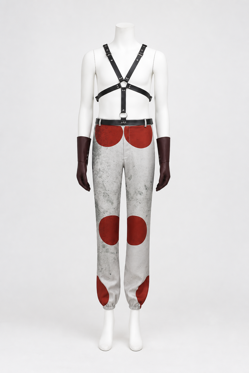 Cosplay Costume with Straps, Gloves, and Pants