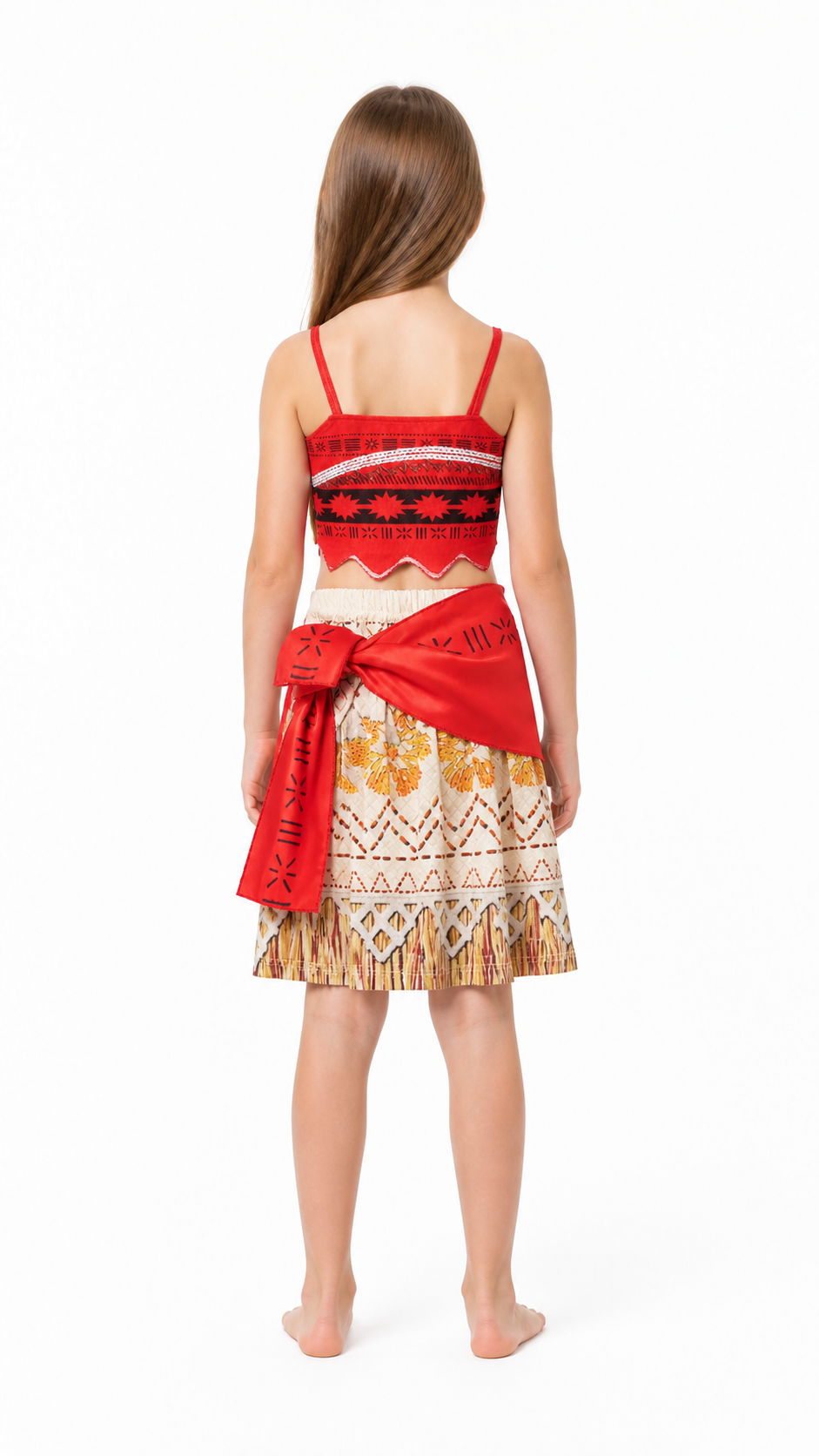 Children’s Carnival Costume with Geometric Pattern back view