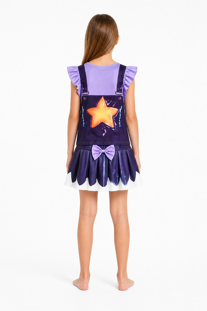 Lily Cosplay Costume: Top and Bow Skirt back view