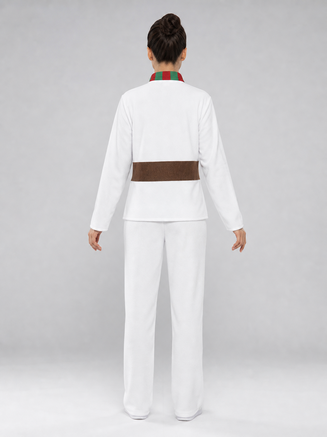 New Year's snowman costume with hat, scarf, and belt