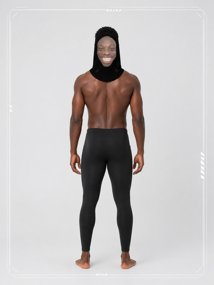 Black Carnival Mask for Halloween and Cosplay back view