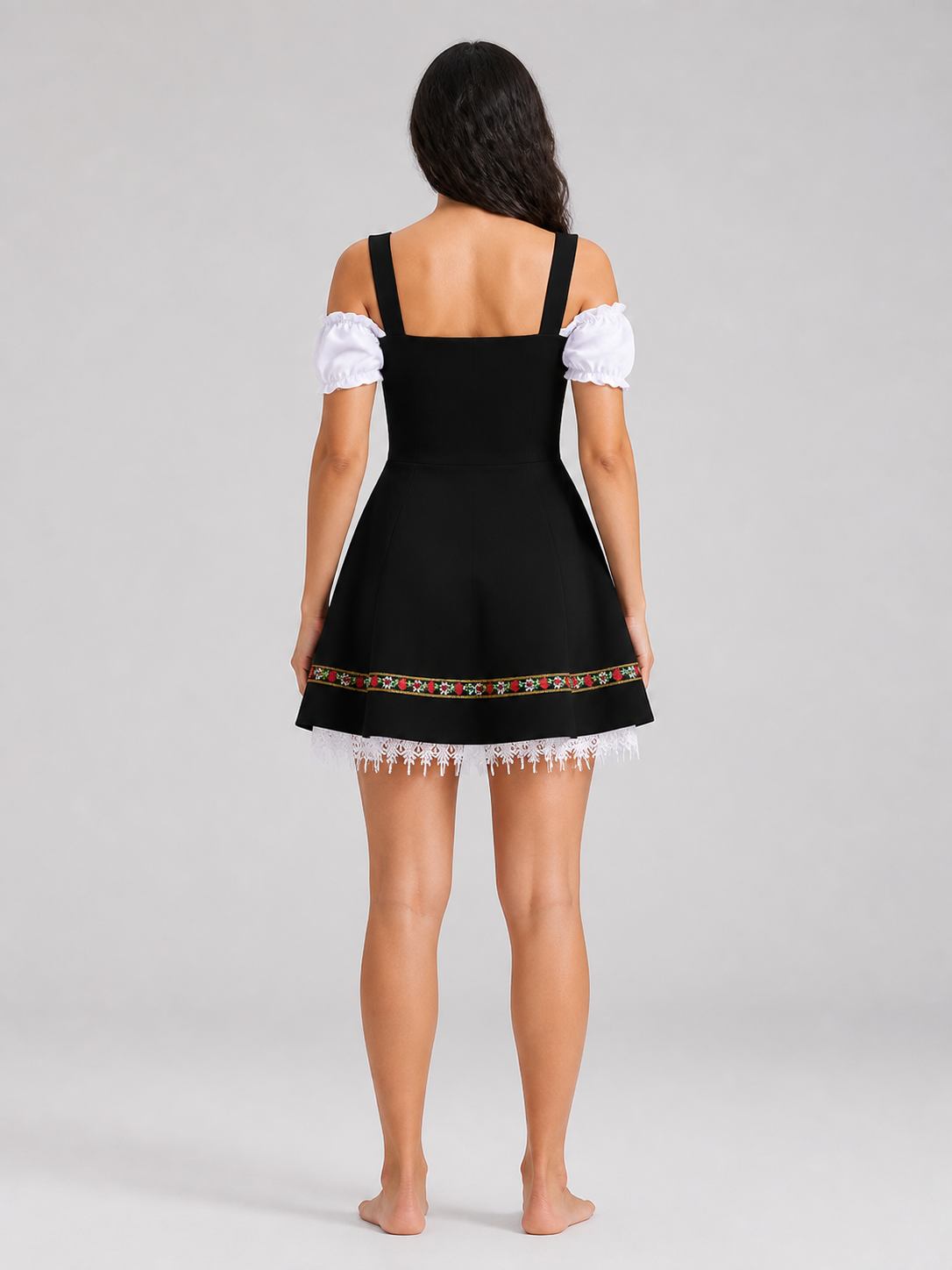 Sundress with Apron and Colorful Ribbons