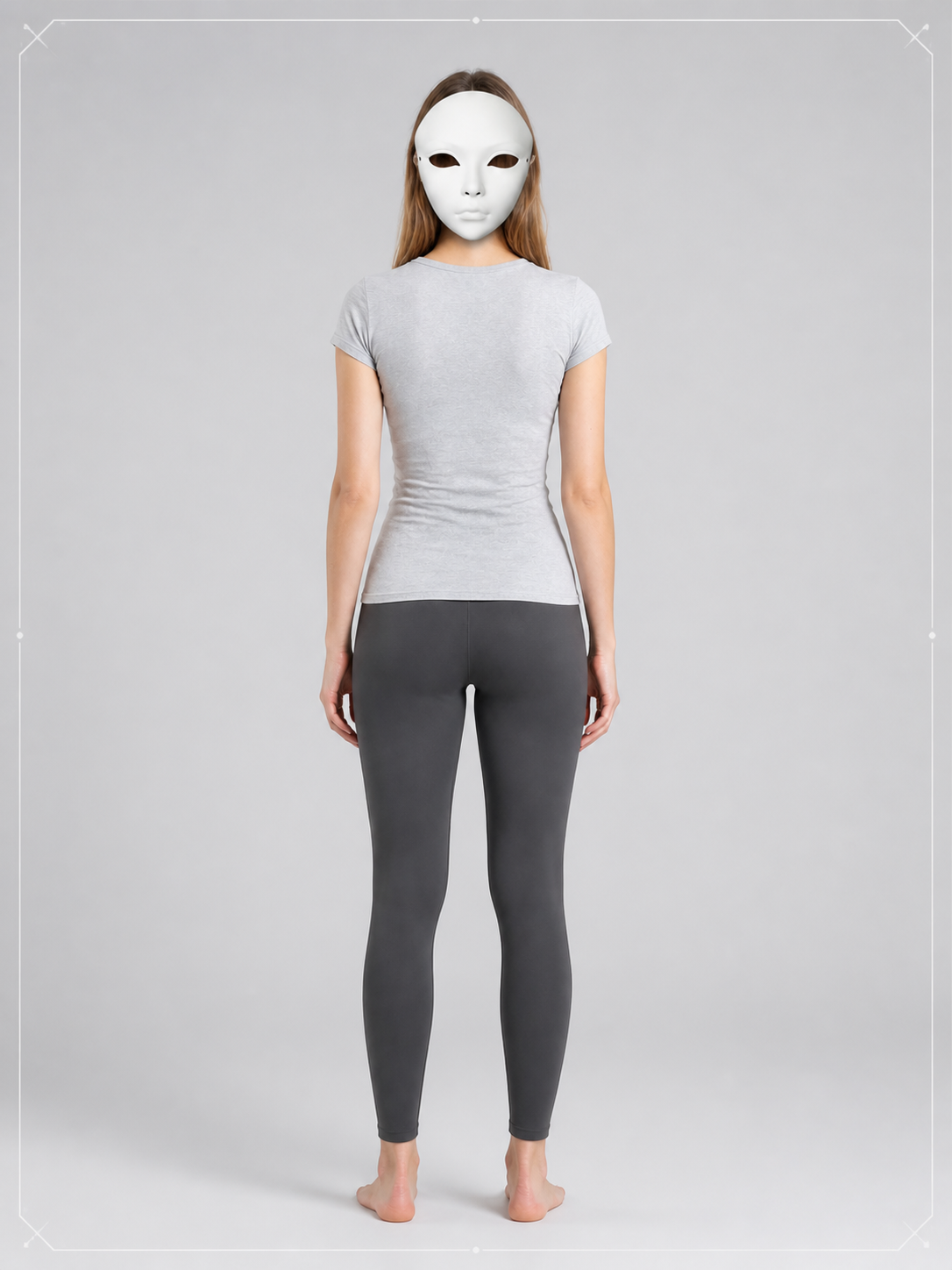 White Full-Face Halloween Mask for Cosplay