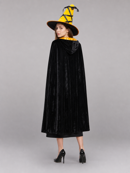 Halloween Witch Costume: Dress, Hat, and Accessory