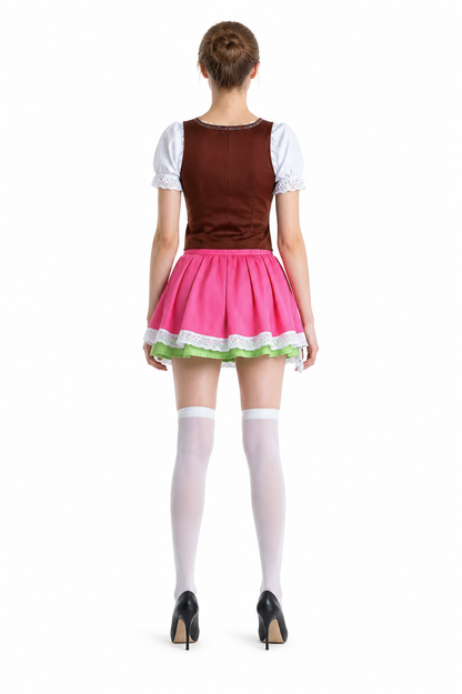Bavarian-Style Costume with Corset back view