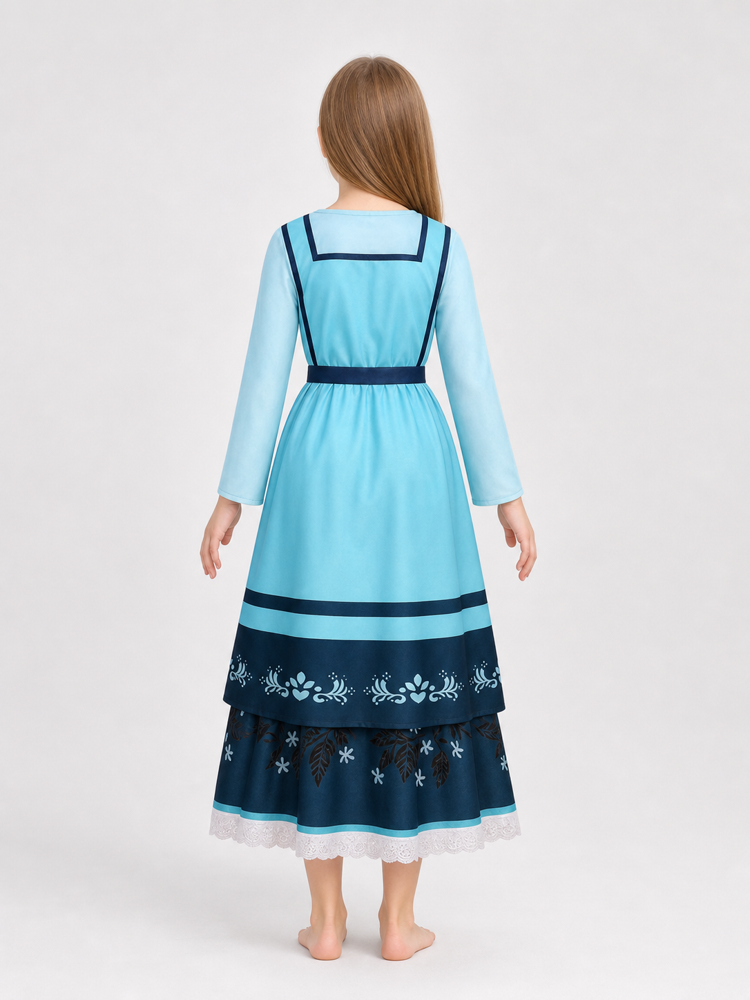 Cosplay Dress with Apron and Lace Trim