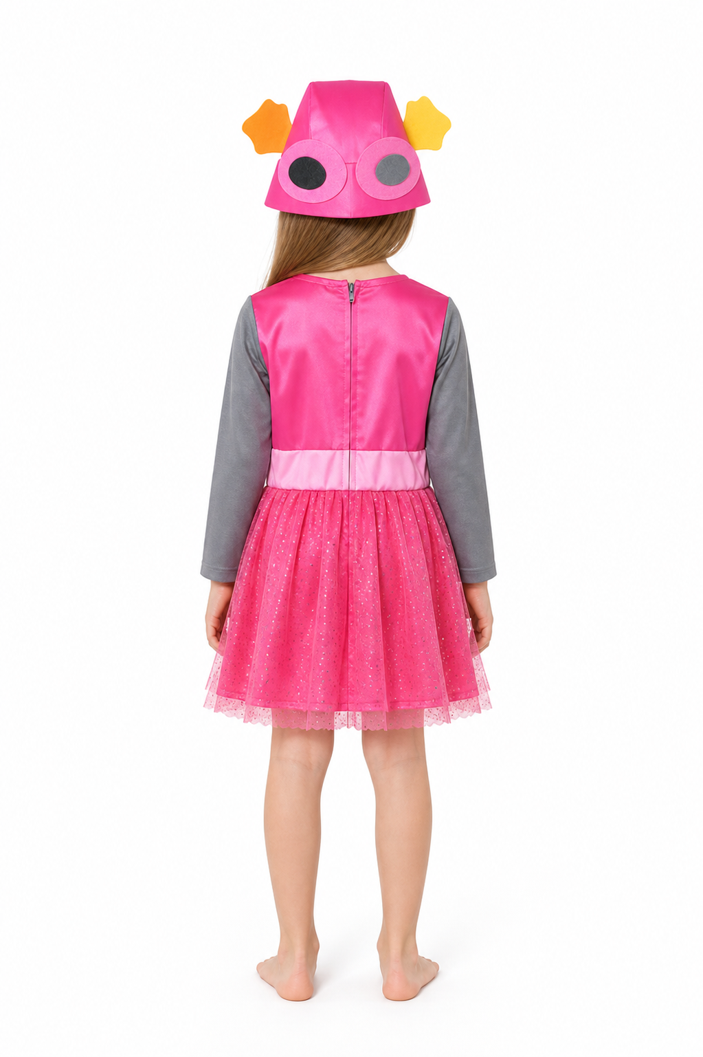 Children's Skye costume from Paw Patrol with hat back view