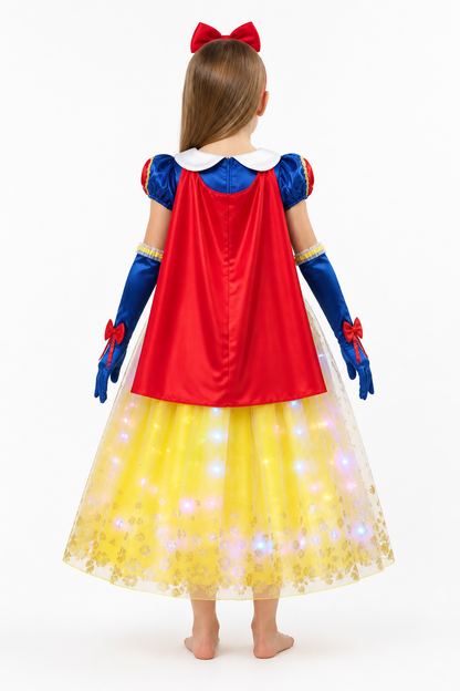 Halloween LED Light-Up Dress with a Red Bow back view