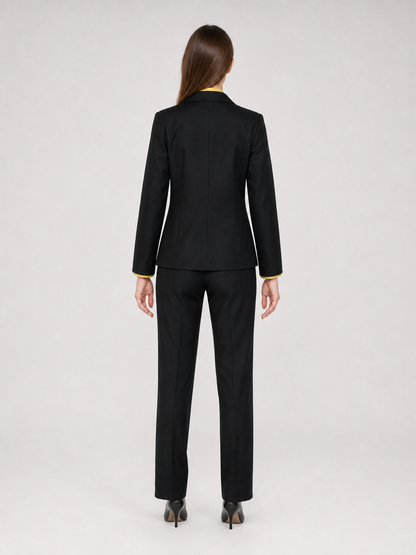 Sanji Wano Cosplay Costume: Black Double-Breasted Suit
