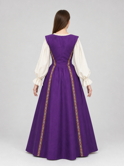 Renaissance Medieval-Style Dress with Lacing