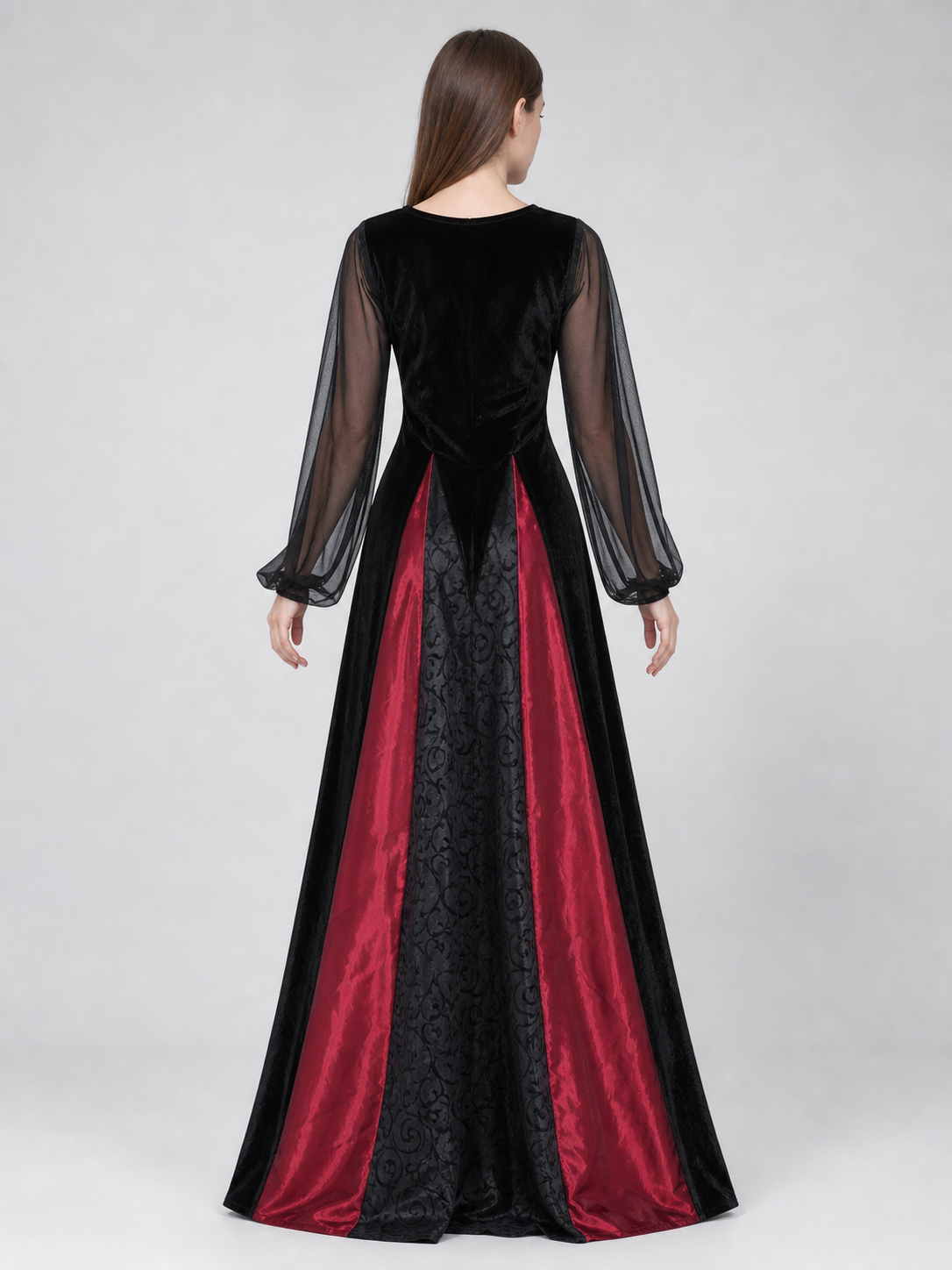 This striking gothic-style costume is designed for expressive looks at