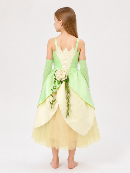 Mint Princess Costume Dress for Halloween and Cosplay back view