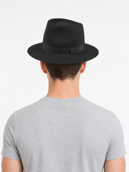 Carnival fedora hat with a wide brim