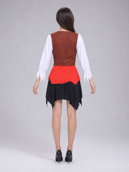 Pirate Costume with Corset and Scarf
