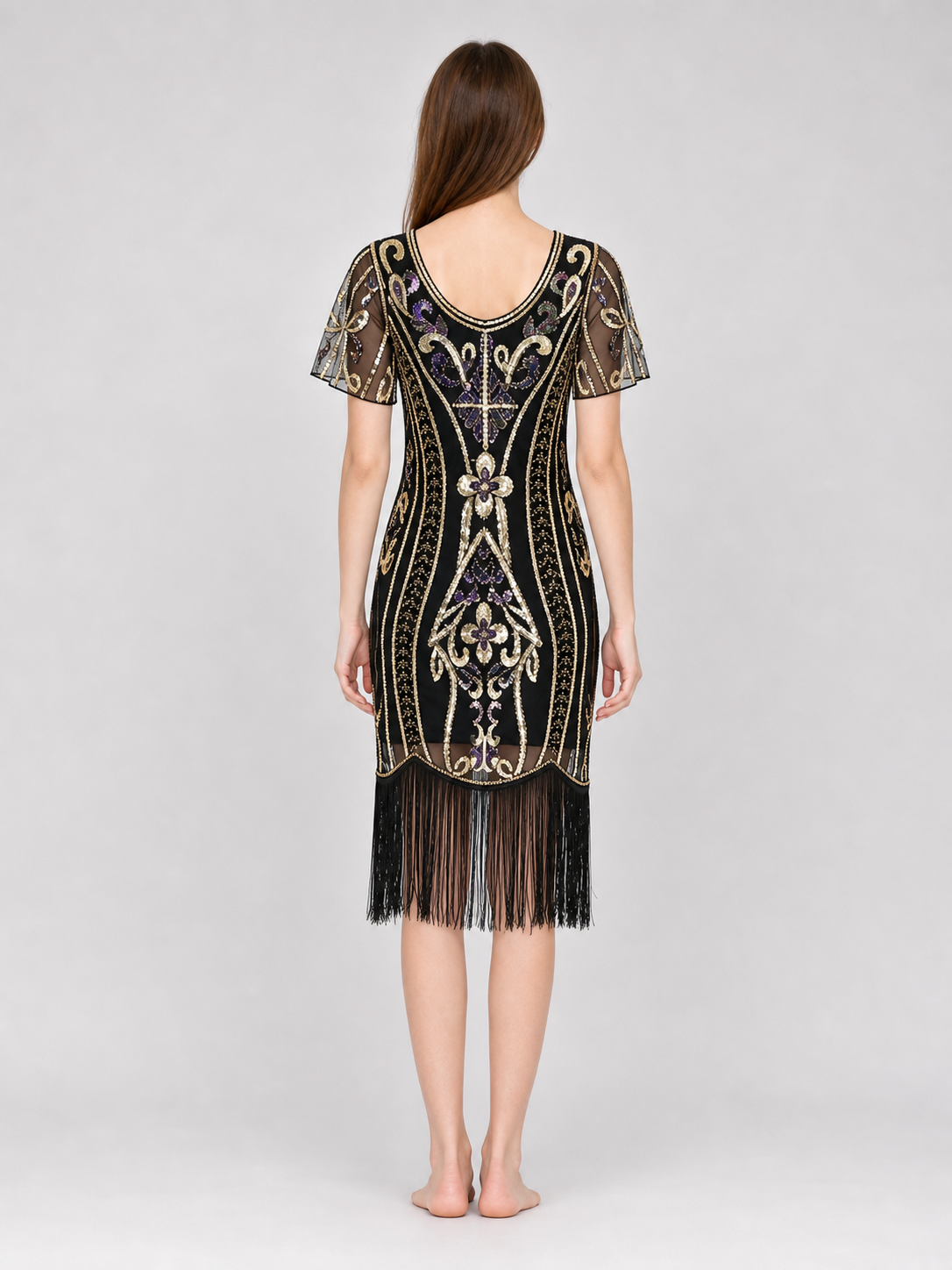Art Deco-Style Fringe Cocktail Dress