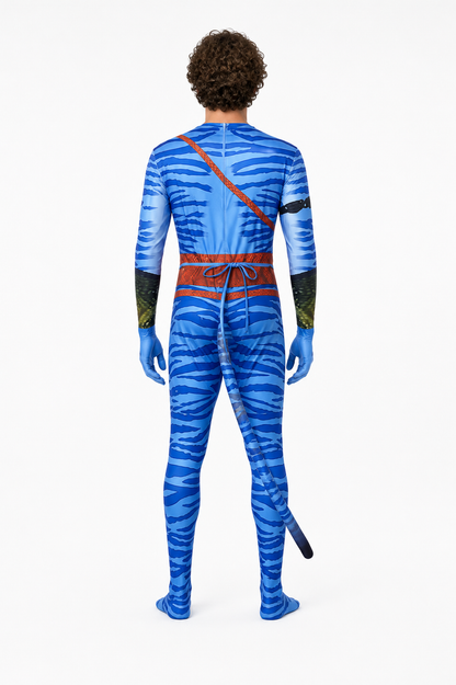 Children's Avatar Cosplay Jumpsuit back view