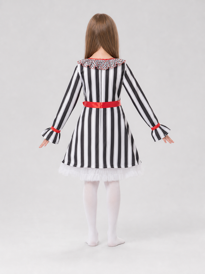 Striped Clown Costume for Halloween