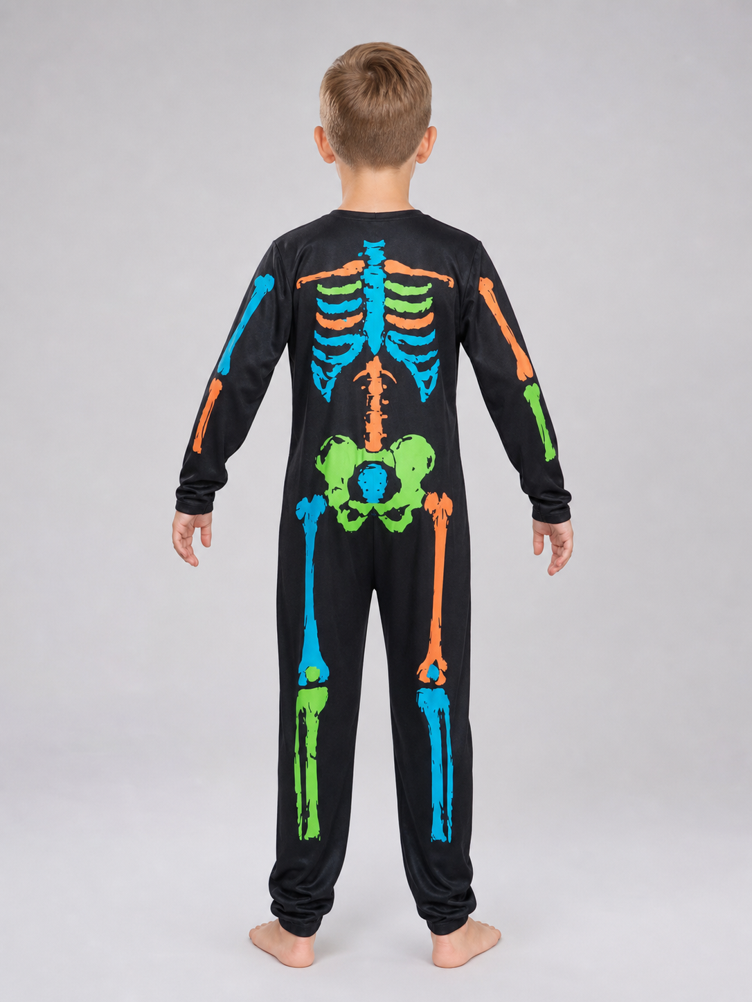 Children’s Skeleton Costume, Colorful Jumpsuit for Parties