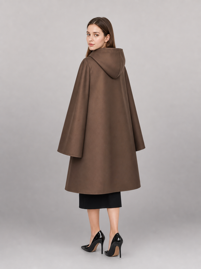 Brown Hooded Medieval Carnival Cloak