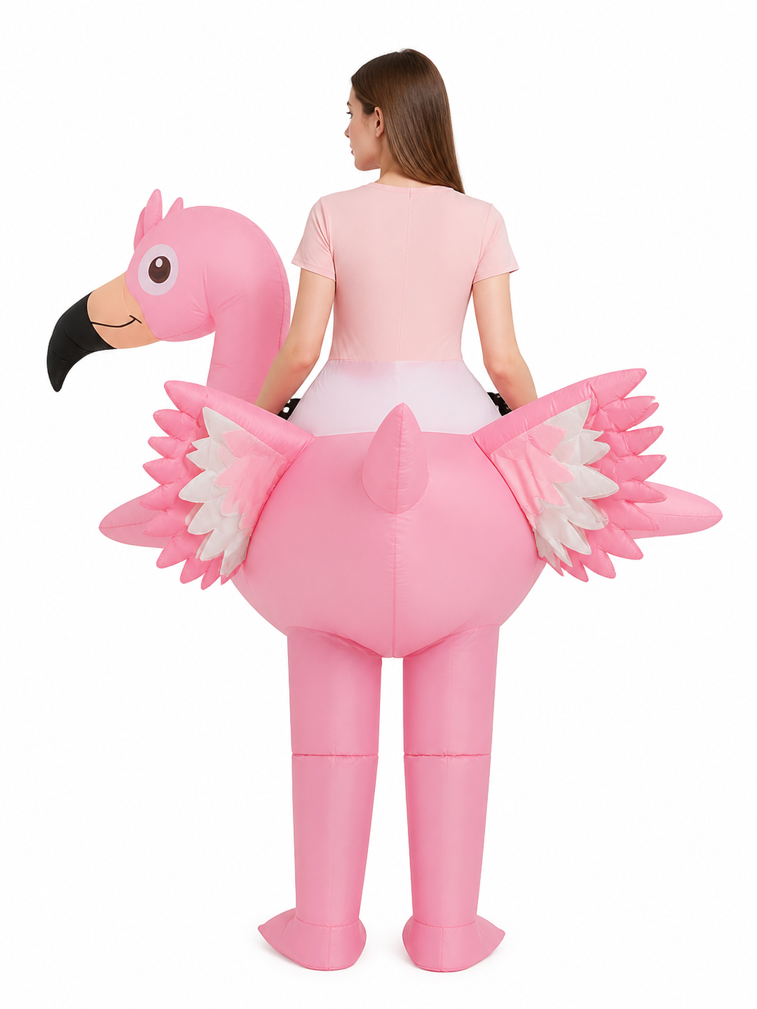 Inflatable Flamingo Costume with Wings and Long Legs