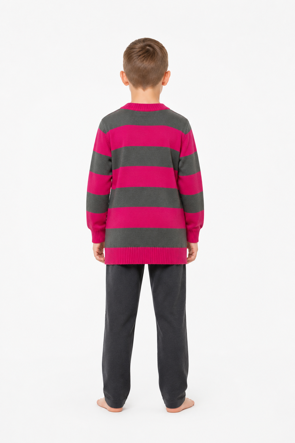 Striped Crew-Neck Long-Sleeve Sweater